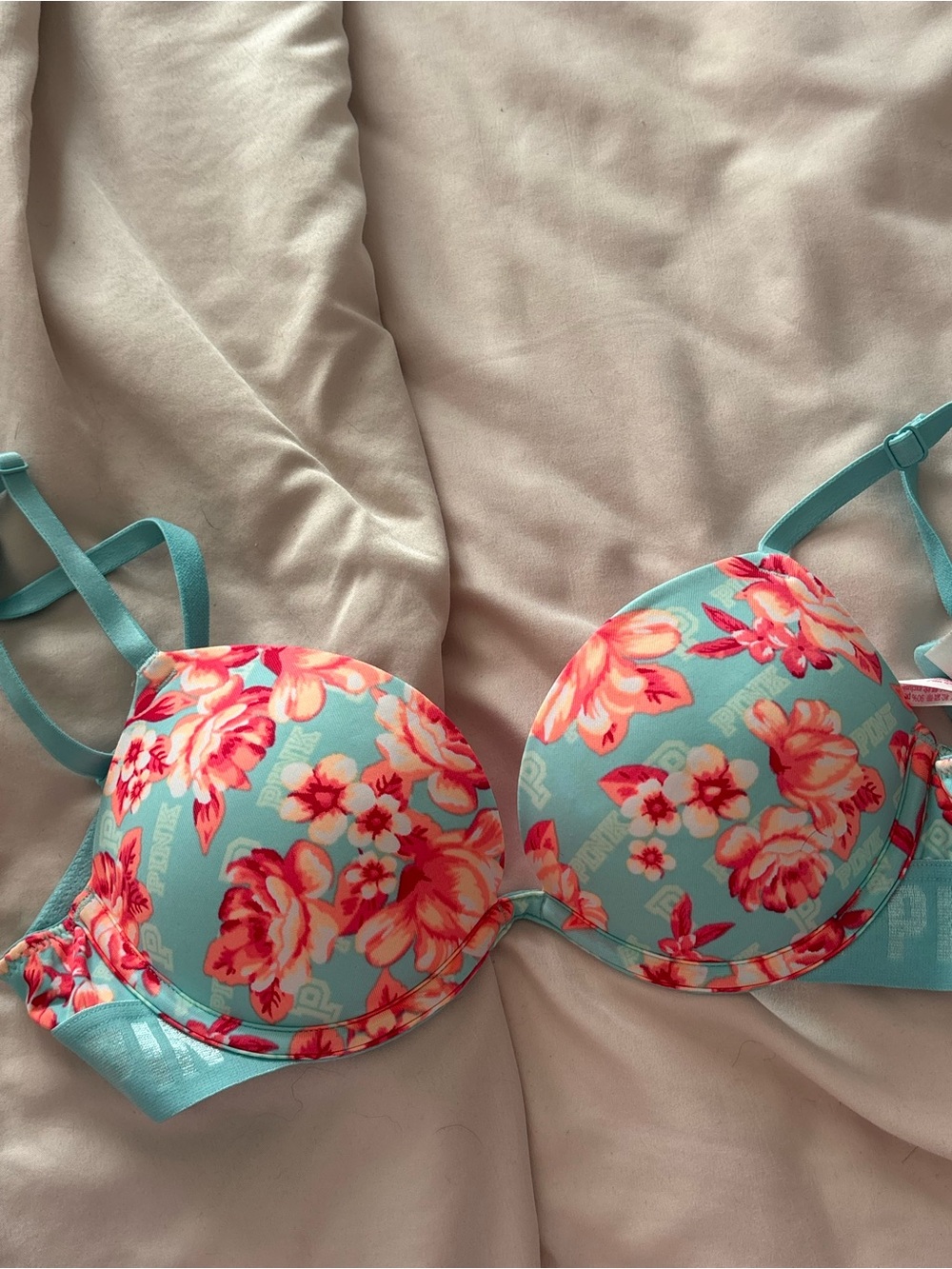 Floral Light Blue Push-Up Bra - Victoria’s Secret